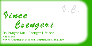 vince csengeri business card